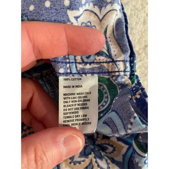 Kim Rogers Women's 2X Multicolor Paisley Long Sleeve Blouse - Picture 8 of 8